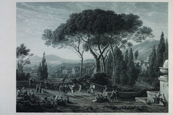 Villa d'Este in Tivoli. Художник гравер Карл Людвиг Фроммель. Carlsruhe, [Нач. XIX в.] 